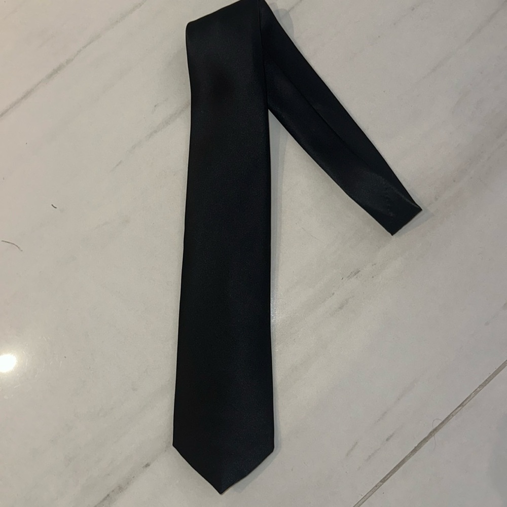JOSEPH AND FEISS MENS BLACK SATIN TIE